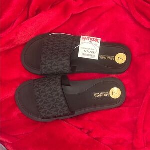 Michael Kors Black Slide Sandals for Women